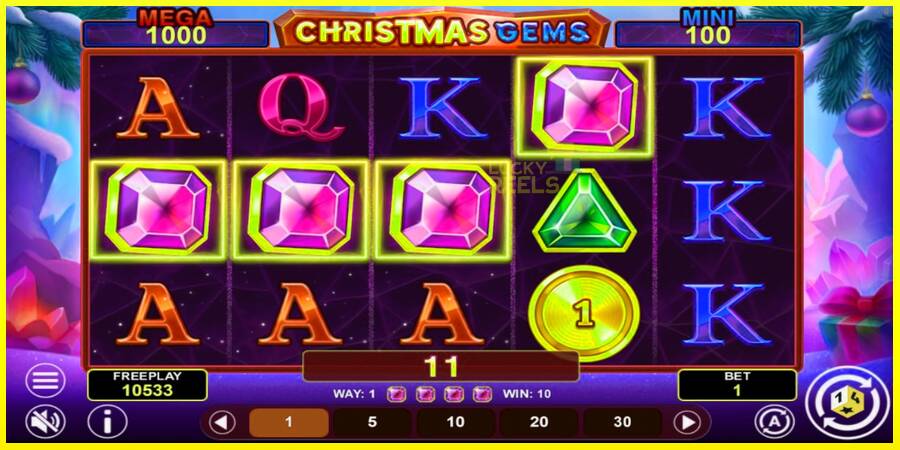 Christmas Gems Hold & Win מכונת משחק לכסף, תְמוּנָה 4