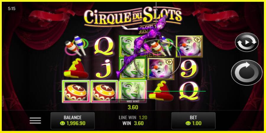 Cirque du Slots מכונת משחק לכסף, תְמוּנָה 2