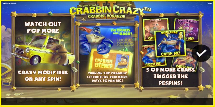 Crabbin Crazy 2 מכונת משחק לכסף, תְמוּנָה 1