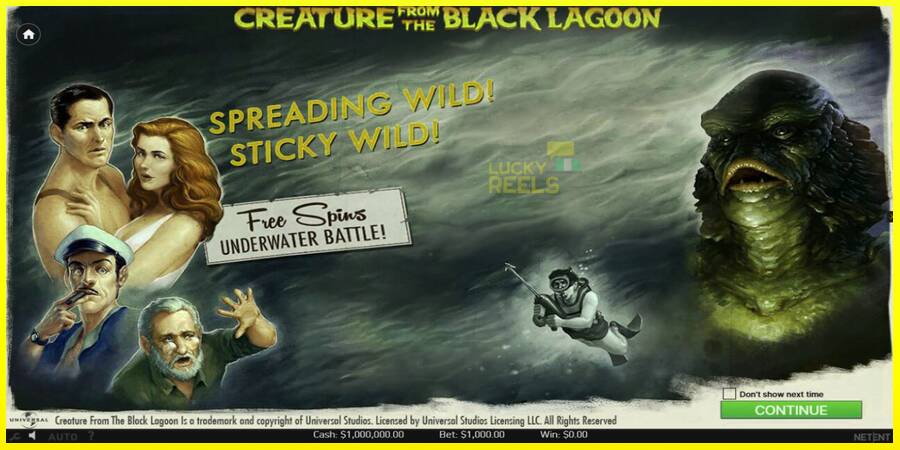 Creature From The Black Lagoon מכונת משחק לכסף, תְמוּנָה 1