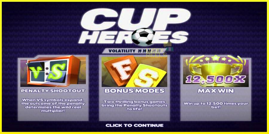 Cup Heroes מכונת משחק לכסף, תְמוּנָה 1