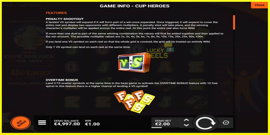 Cup Heroes מכונת משחק לכסף, תְמוּנָה 4