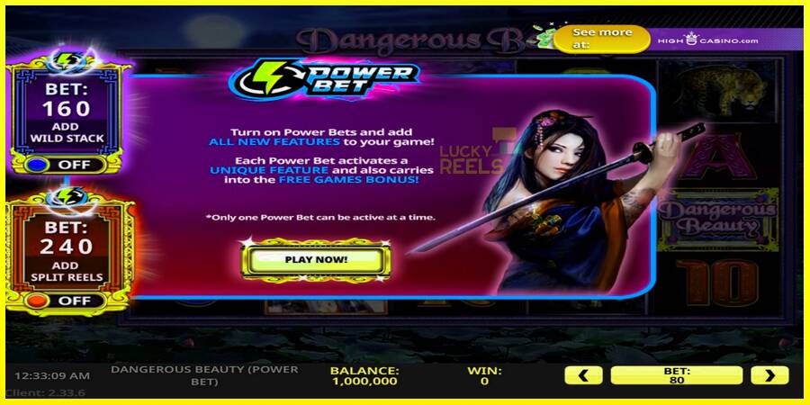 Dangerous Beauty Power Bet מכונת משחק לכסף, תְמוּנָה 1