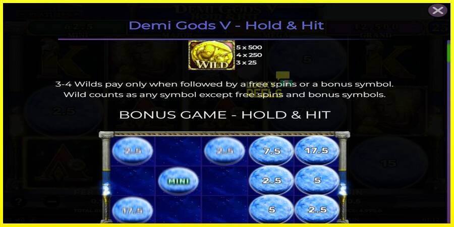 Demi Gods V Hold & Hit מכונת משחק לכסף, תְמוּנָה 4