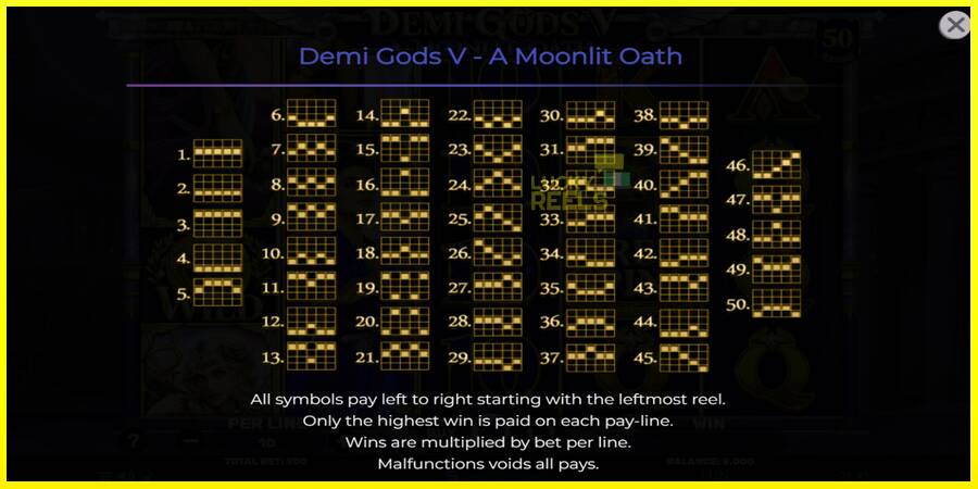 Demi Gods V – A Moonlit Oath מכונת משחק לכסף, תְמוּנָה 7