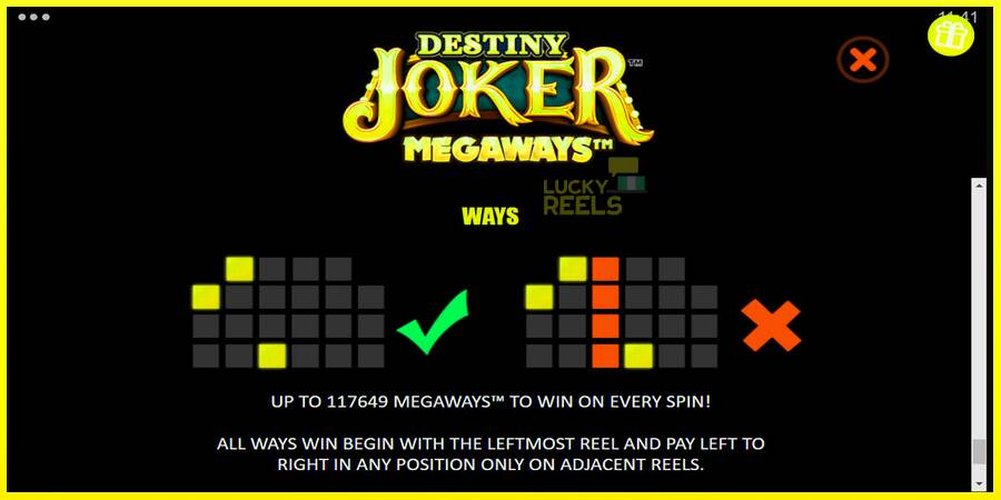 Destiny Joker Megaways מכונת משחק לכסף, תְמוּנָה 7