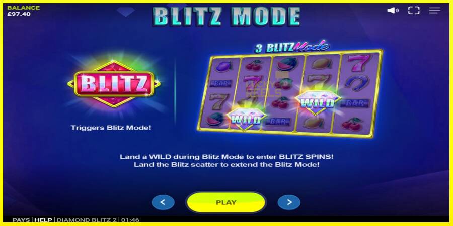 Diamond Blitz 2 מכונת משחק לכסף, תְמוּנָה 5