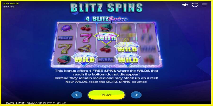 Diamond Blitz 2 מכונת משחק לכסף, תְמוּנָה 6