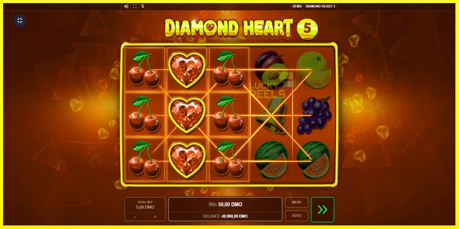 Diamond Heart 5 מכונת משחק לכסף, תְמוּנָה 4