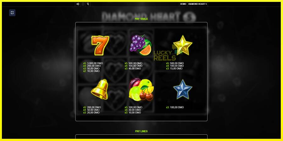 Diamond Heart 5 מכונת משחק לכסף, תְמוּנָה 6