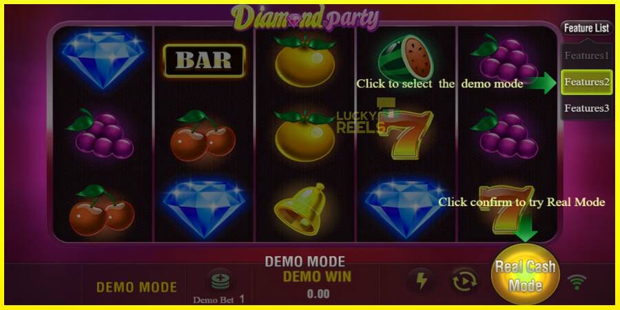 Diamond Party מכונת משחק לכסף, תְמוּנָה 2