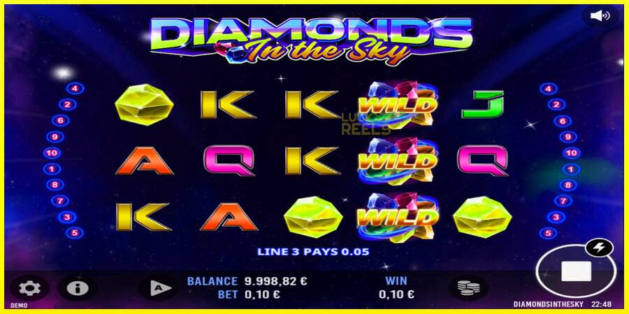 Diamonds In The Sky מכונת משחק לכסף, תְמוּנָה 3