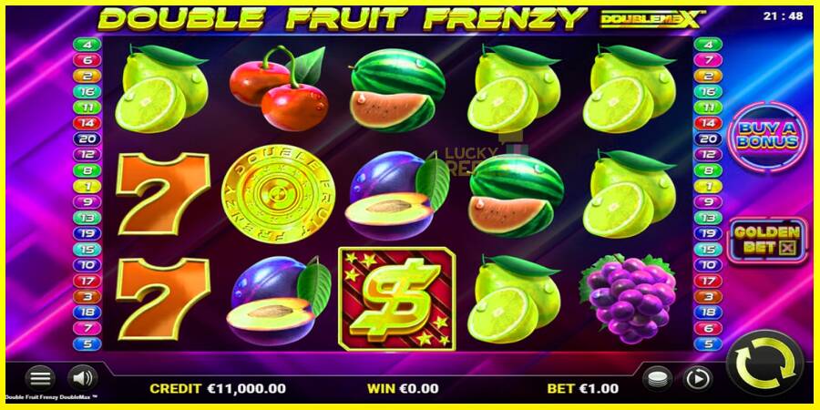 Double Fruit Frenzy DoubleMax מכונת משחק לכסף, תְמוּנָה 1