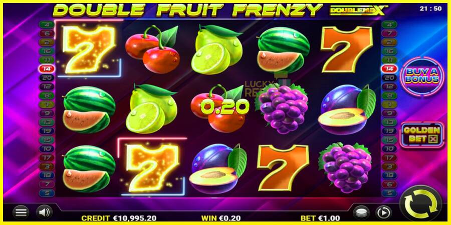 Double Fruit Frenzy DoubleMax מכונת משחק לכסף, תְמוּנָה 2