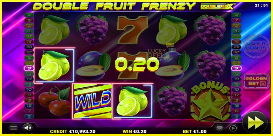 Double Fruit Frenzy DoubleMax מכונת משחק לכסף, תְמוּנָה 4