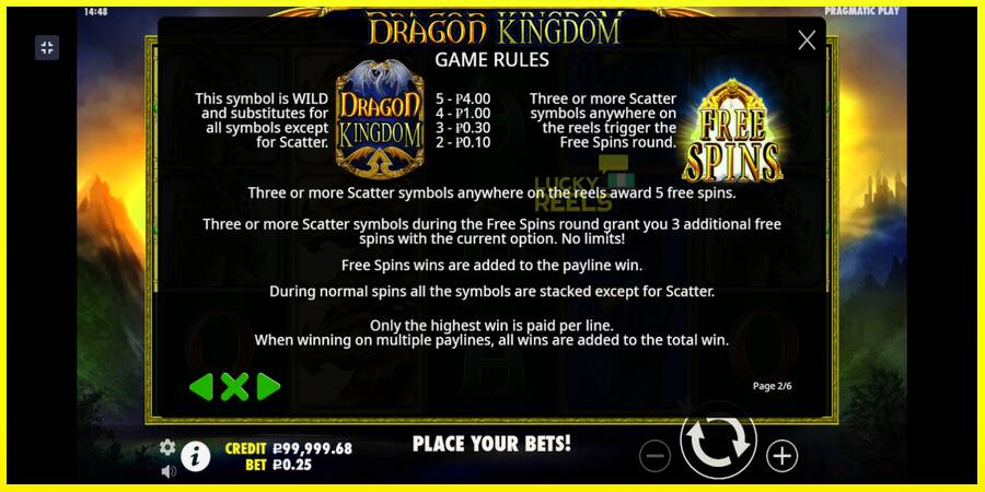 Dragon Kingdom מכונת משחק לכסף, תְמוּנָה 5