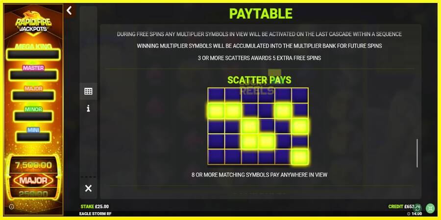 Eagle Storm Rapid Fire Jackpots מכונת משחק לכסף, תְמוּנָה 7