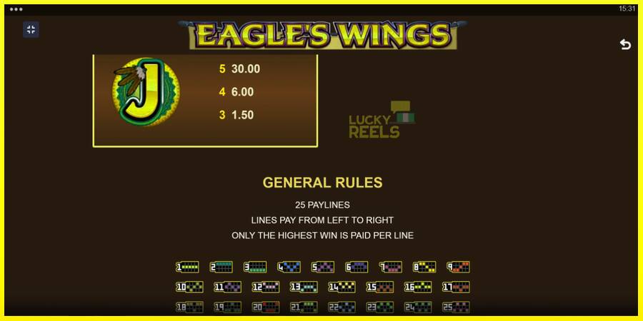 Eagles Wings מכונת משחק לכסף, תְמוּנָה 7