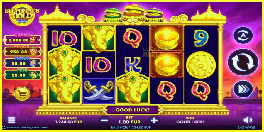 Elephants Gold Buy Bonus Combo מכונת משחק לכסף, תְמוּנָה 1