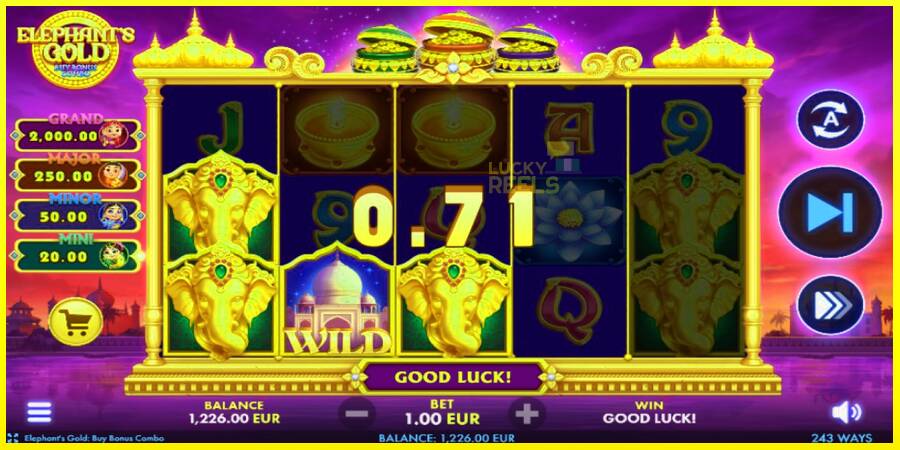 Elephants Gold Buy Bonus Combo מכונת משחק לכסף, תְמוּנָה 3