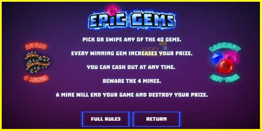 Epic Gems מכונת משחק לכסף, תְמוּנָה 3