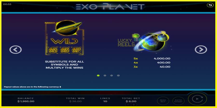 Exo Planet מכונת משחק לכסף, תְמוּנָה 4