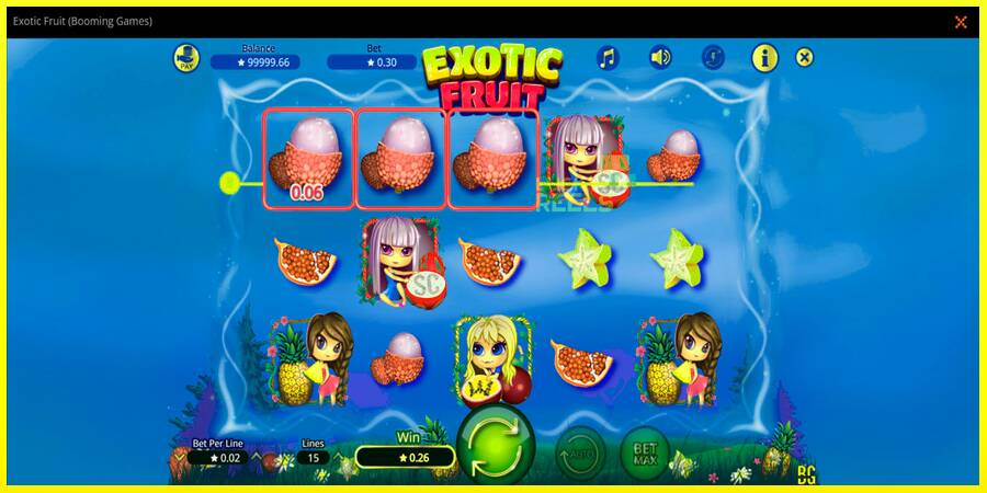 Exotic Fruit מכונת משחק לכסף, תְמוּנָה 4