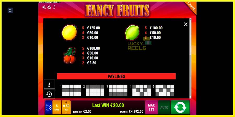 Fancy Fruits מכונת משחק לכסף, תְמוּנָה 7