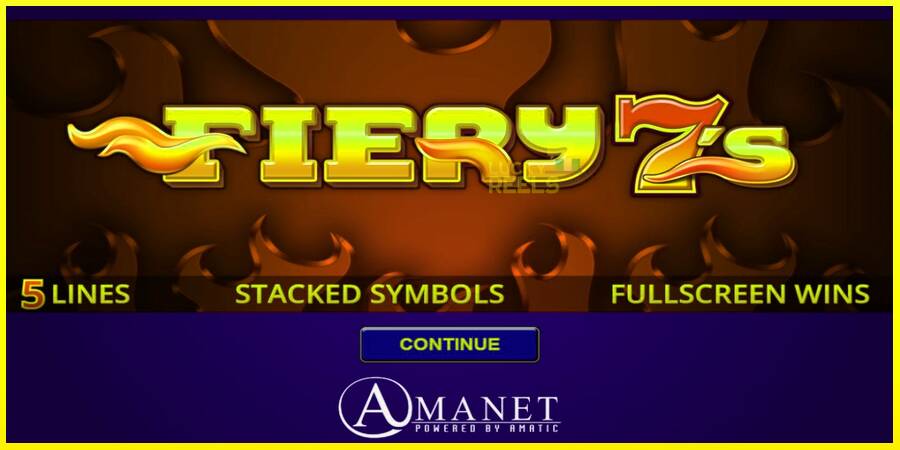 Fiery 7s מכונת משחק לכסף, תְמוּנָה 1