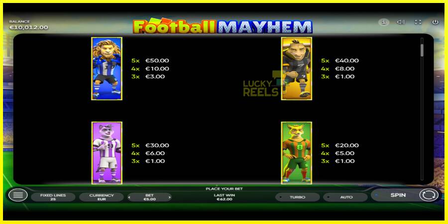 Football Mayhem מכונת משחק לכסף, תְמוּנָה 5