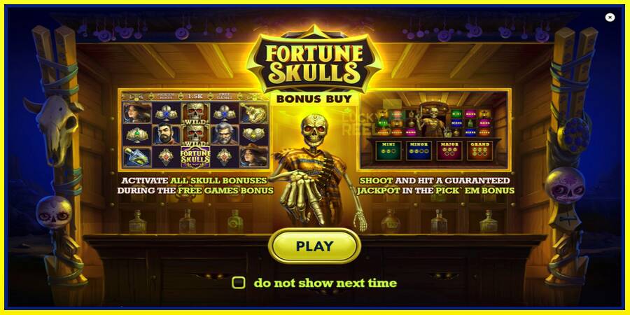 Fortune Skulls Bonus Buy מכונת משחק לכסף, תְמוּנָה 1