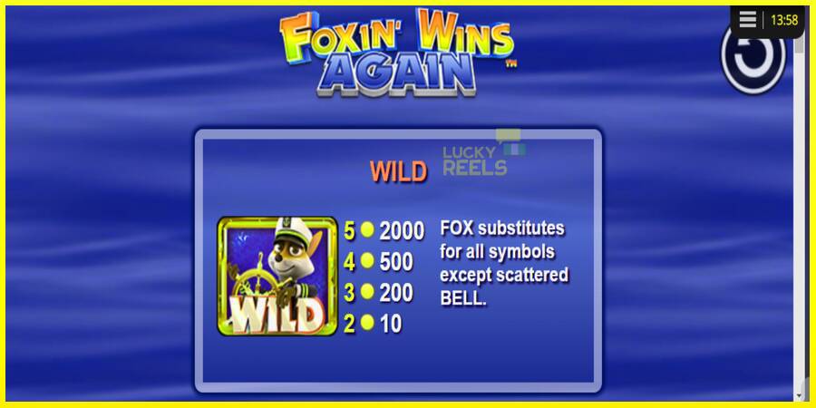 Foxin Wins Again מכונת משחק לכסף, תְמוּנָה 5