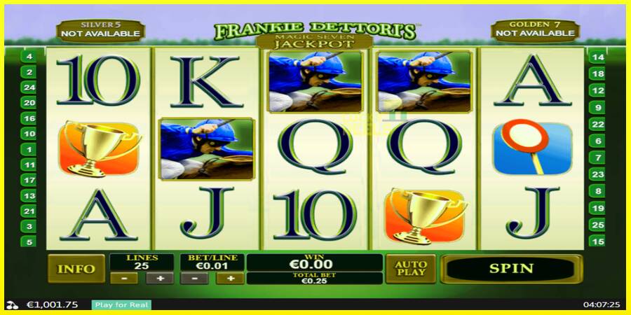 Frankie Dettori Magic Seven Jackpot מכונת משחק לכסף, תְמוּנָה 1