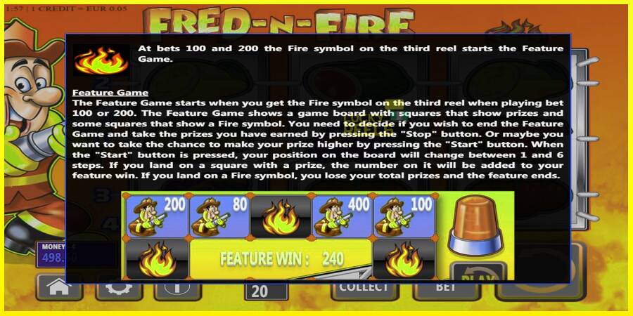 Fred-N-Fire מכונת משחק לכסף, תְמוּנָה 5