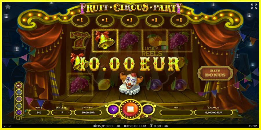 Fruit Circus Party מכונת משחק לכסף, תְמוּנָה 4