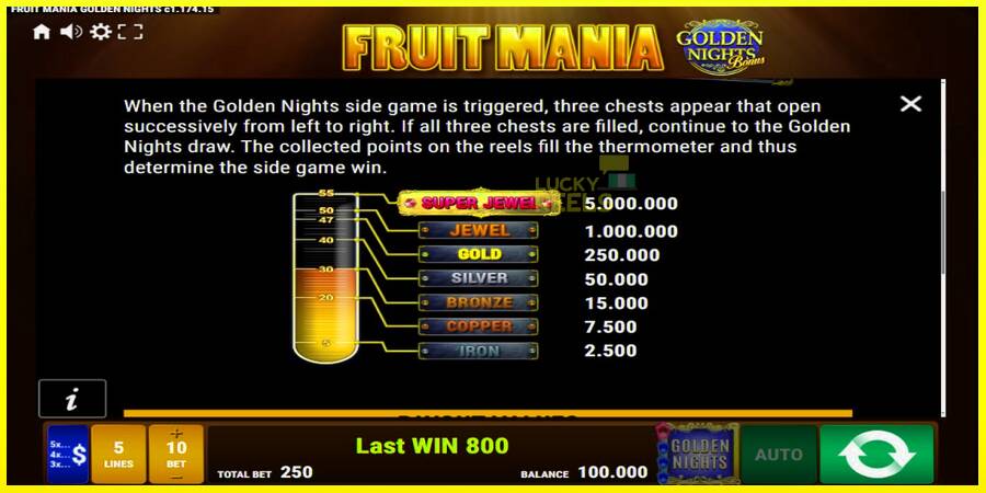 Fruit Mania Golden Nights מכונת משחק לכסף, תְמוּנָה 6