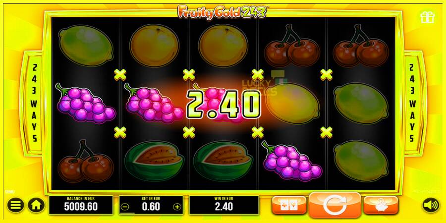 Fruity Gold 243 מכונת משחק לכסף, תְמוּנָה 2