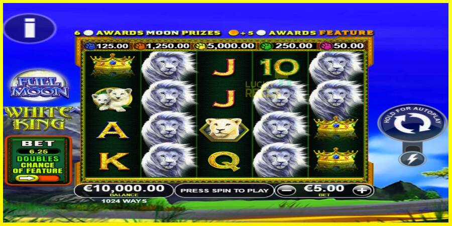 Full Moon: White King PowerPlay Jackpot מכונת משחק לכסף, תְמוּנָה 1