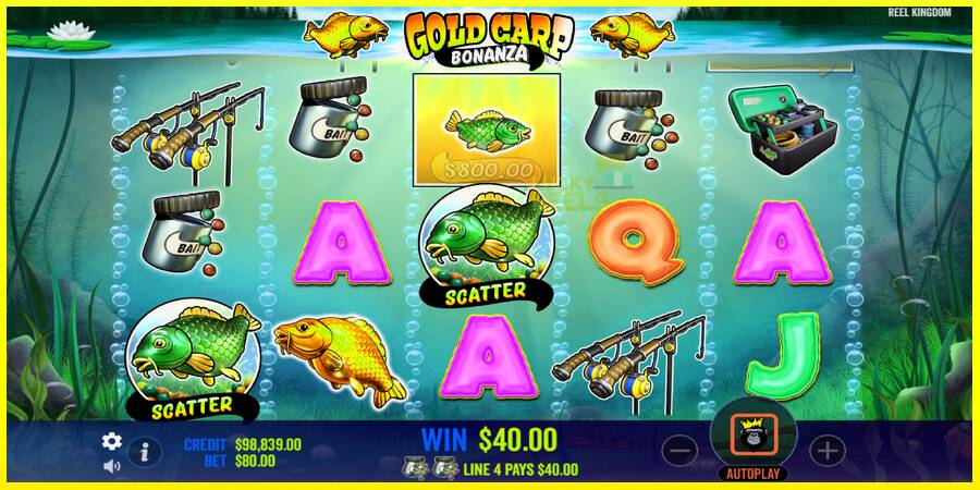 Gold Carp Bonanza מכונת משחק לכסף, תְמוּנָה 3