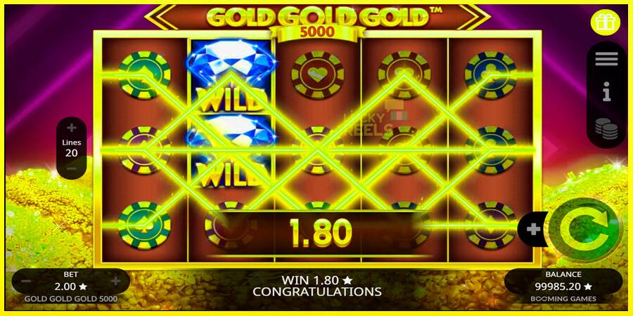 Gold Gold Gold 5000 מכונת משחק לכסף, תְמוּנָה 4