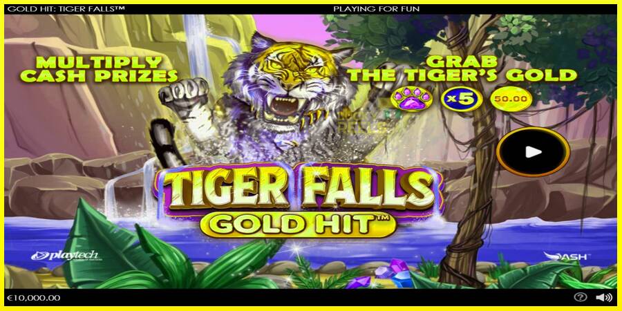 Gold Hit: Tiger Falls מכונת משחק לכסף, תְמוּנָה 1