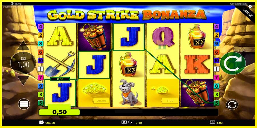 Gold Strike Bonanza מכונת משחק לכסף, תְמוּנָה 2