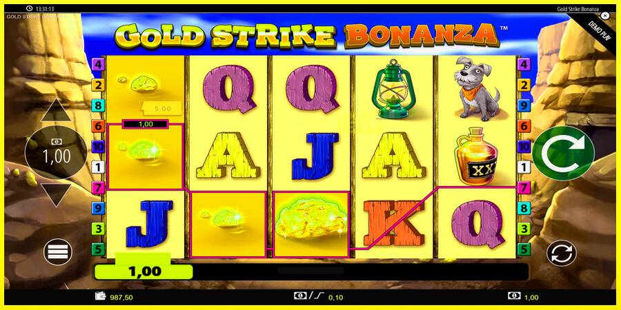 Gold Strike Bonanza מכונת משחק לכסף, תְמוּנָה 5