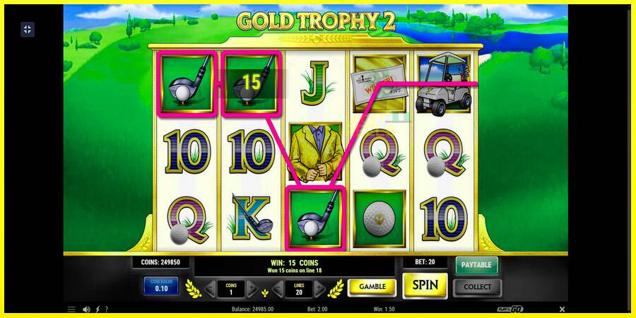 Gold Trophy 2 מכונת משחק לכסף, תְמוּנָה 3