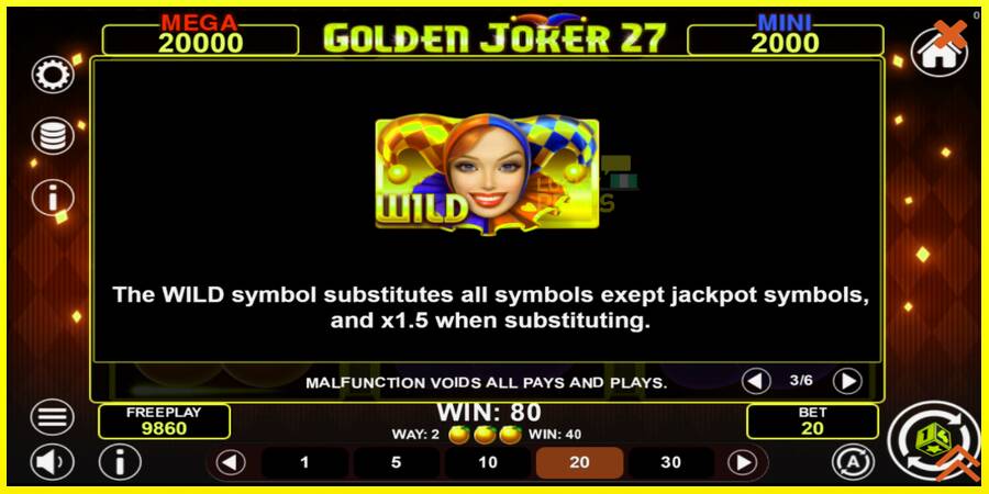 Golden Joker 27 Hold & Win מכונת משחק לכסף, תְמוּנָה 7