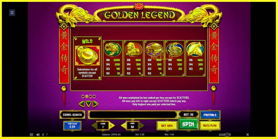 Golden Legend מכונת משחק לכסף, תְמוּנָה 5