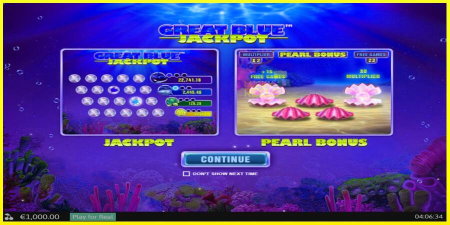 Great Blue Jackpot מכונת משחק לכסף, תְמוּנָה 1