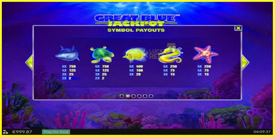 Great Blue Jackpot מכונת משחק לכסף, תְמוּנָה 5