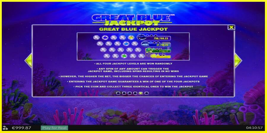 Great Blue Jackpot מכונת משחק לכסף, תְמוּנָה 7