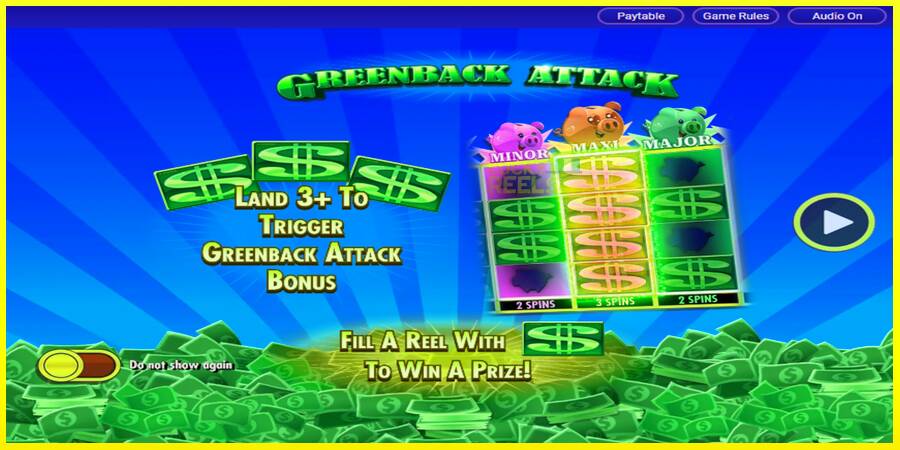 Greenback Attack מכונת משחק לכסף, תְמוּנָה 4